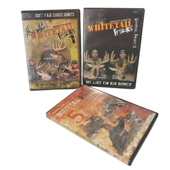 Lot of 3 Realtree & Scent-Lok's Whitetail Freaks Volumes 1, 2, 5 Hunting DVDs - Picture 8 of 8